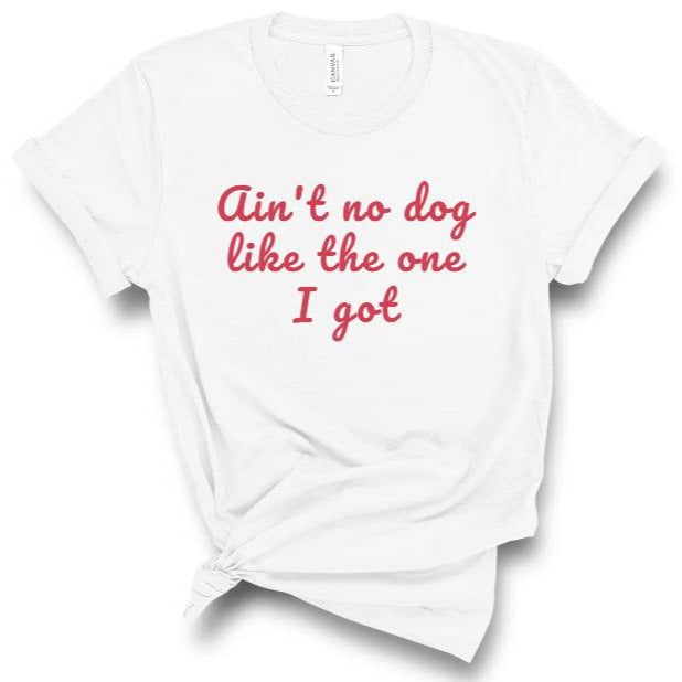 women's white t-shirt, dog mom shirt, special dog