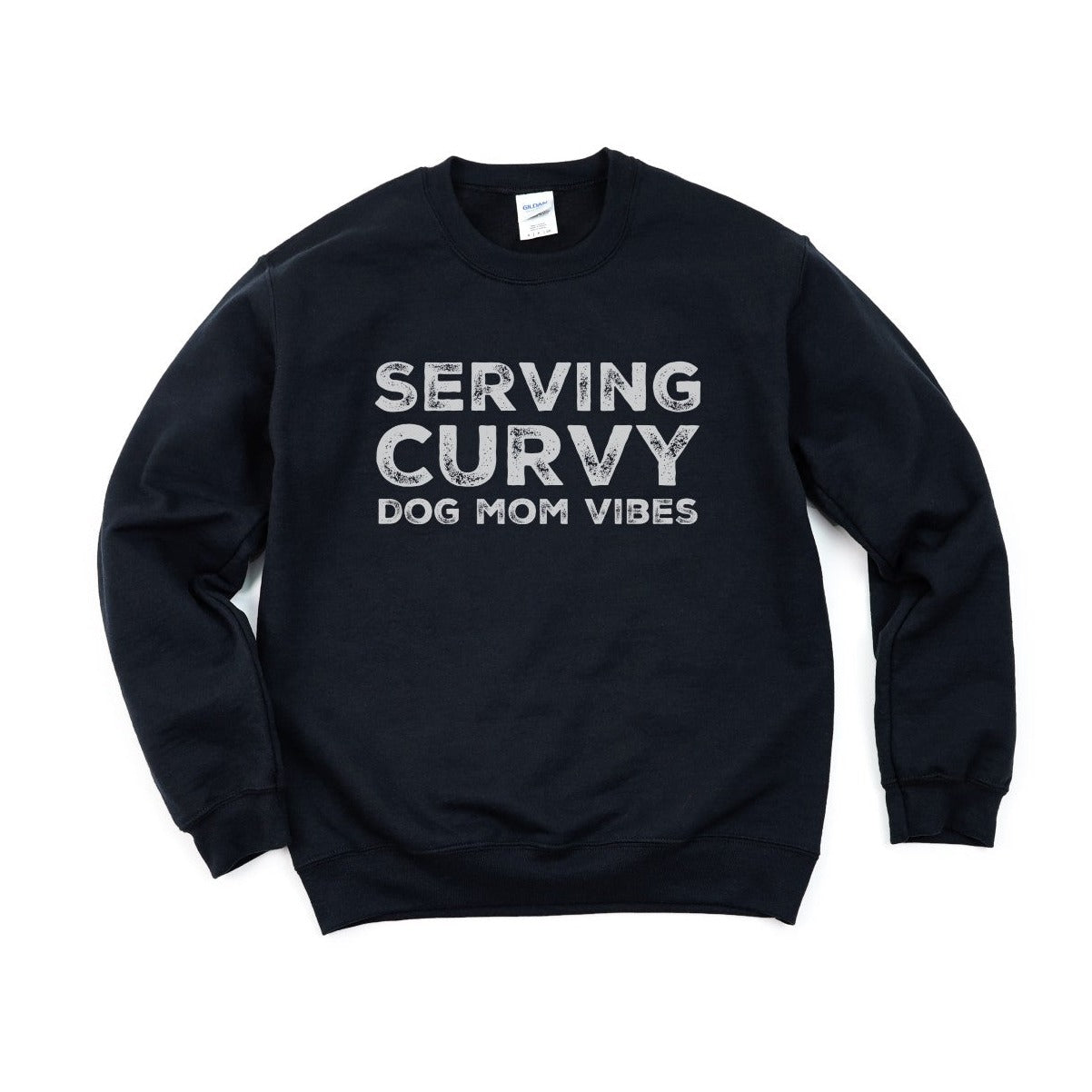 Serving Curvy Dog Mom Vibes Sweatshirt