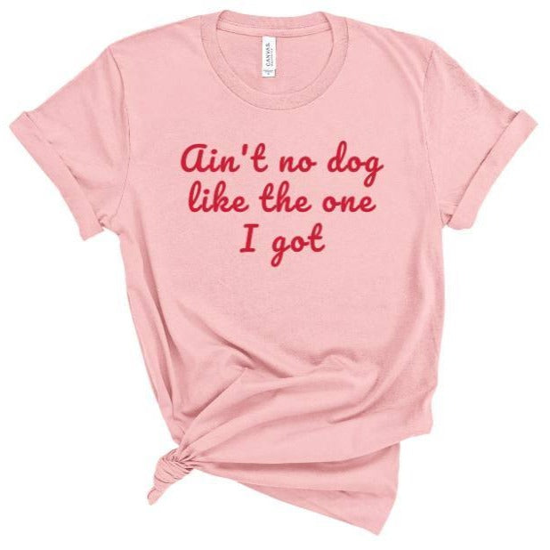 women's pink t-shirt, dog mom shirt