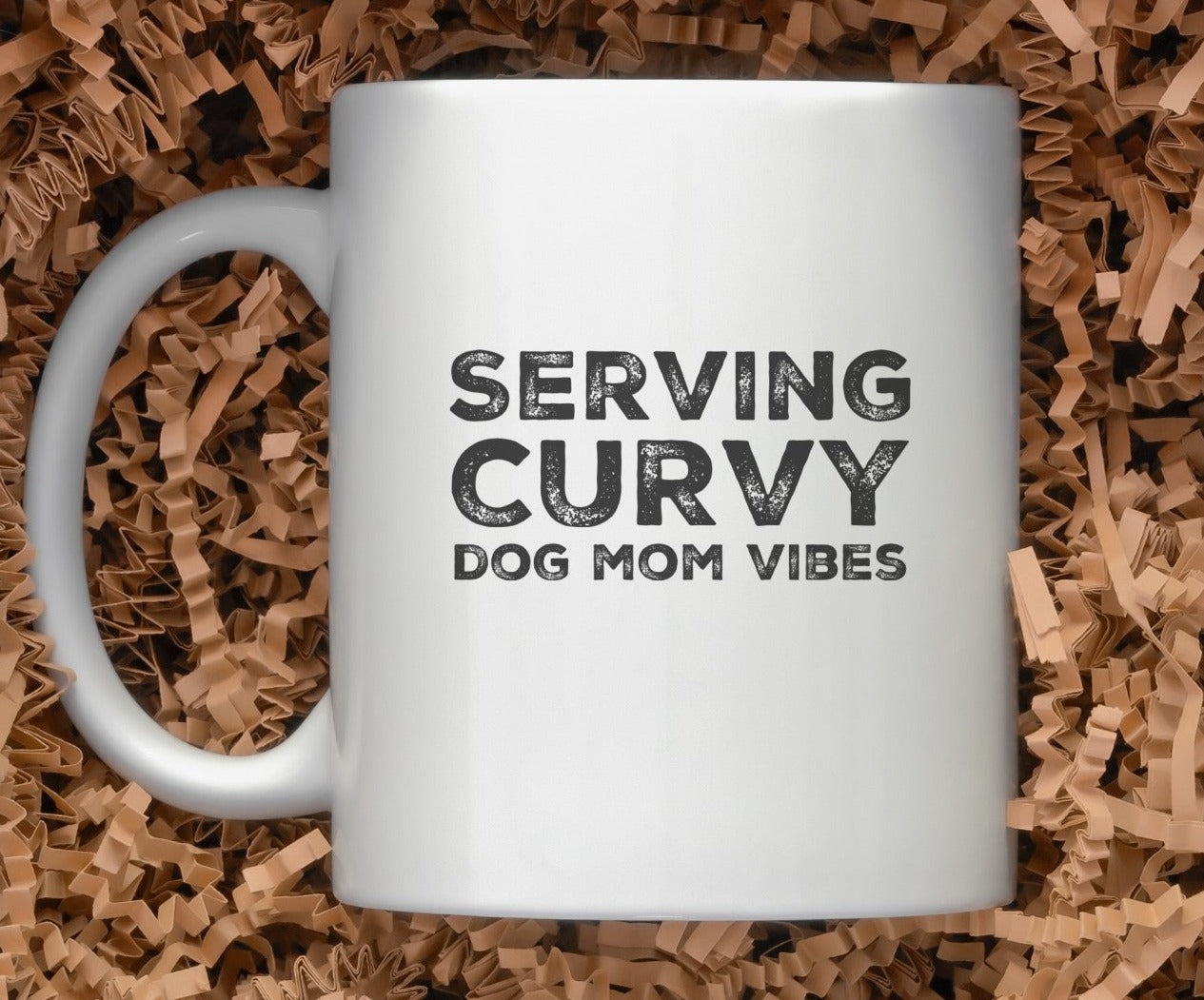 Serving Curvy Dog Mom Vibes Mug