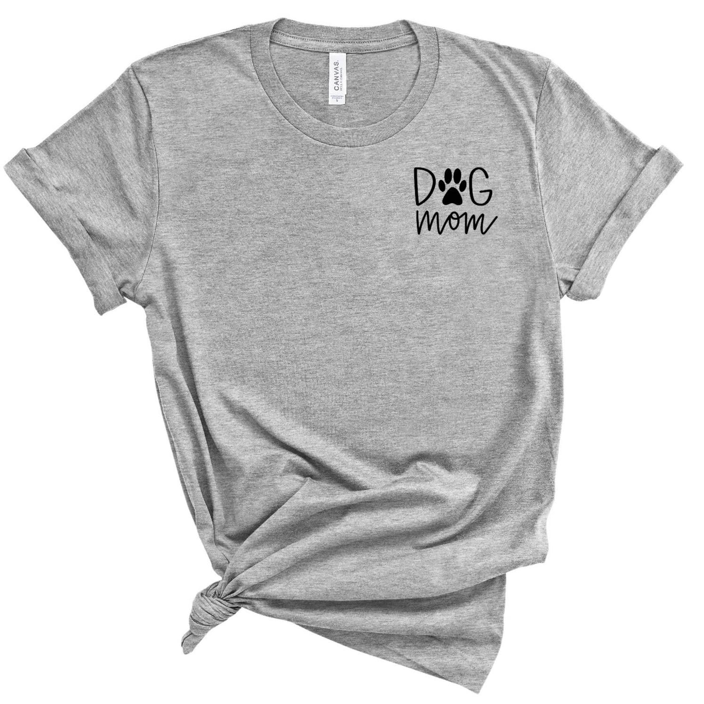 grey dog mom t-shirt