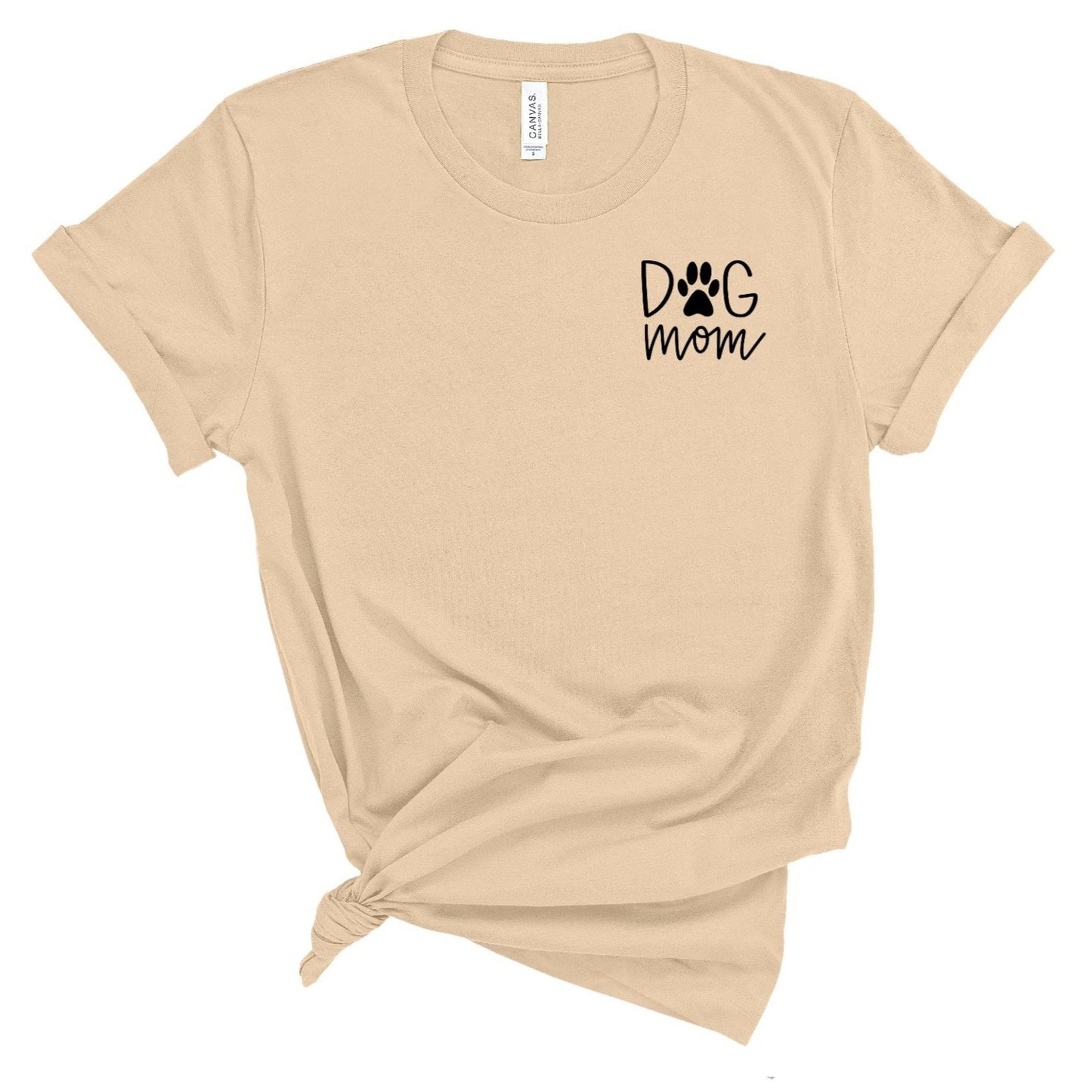 Cream dog mom t-shirt
