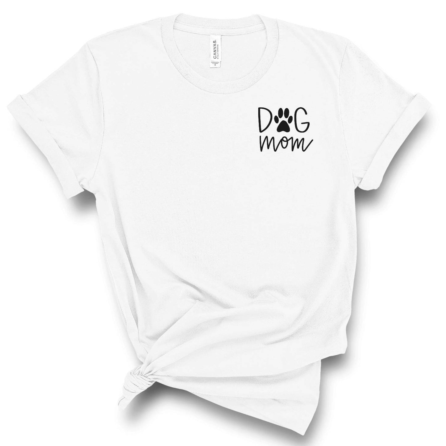 women's white t-shirt, dog mom apparel